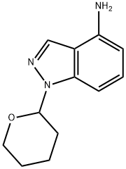 4-アミノ-1-(テトラヒドロピラニル)-1H-インダゾール 化学構造式
