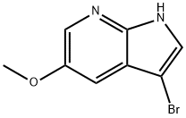 3-ブロモ-5-メトキシ-1H-ピロロ[2,3-B]ピリジン 化学構造式