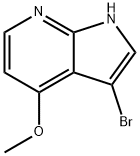3-ブロモ-4-メトキシ-1H-ピロロ[2,3-B]ピリジン 化学構造式