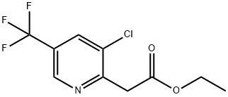 (3-Chloro-5-trifluoromethyl-pyridin-2-yl)-acetic acid ethyl ester Struktur