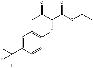 Ethyl 2-(4-(trifluoromethy)phenoxy)acetoacetate 化学構造式
