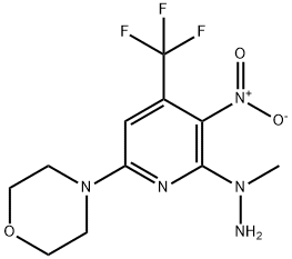 4-(6-(1-甲基肼基)-5-硝基-4-(三氟甲基)吡啶-2-基)吗啉 结构式