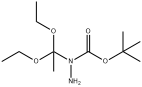 1-N-BOC-1-肼基乙醛缩二乙醇 结构式