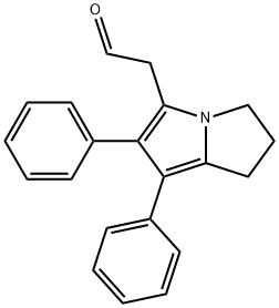 6,7-diphenyl-2,3-dihydro-1H-pyrrolizin-5-yl-acetaldehyde 化学構造式