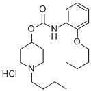 Carbamic acid, (2-butoxyphenyl)-, 1-butyl-4-piperidinyl ester, monohyd rochloride 化学構造式