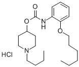 Carbamic acid, (2-(hexyloxy)phenyl)-, 1-butyl-4-piperidinyl ester, mon ohydrochloride 化学構造式