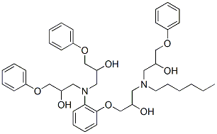 1-[6-[bis(2-hydroxy-3-phenoxy-propyl)amino]hexyl-(2-hydroxy-3-phenoxy- propyl)amino]-3-phenoxy-propan-2-ol 化学構造式