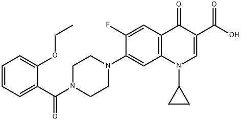 3-Quinolinecarboxylic acid, 1-cyclopropyl-7-[4-(2-ethoxybenzoyl)-1-piperazinyl]-6-fluoro-1,4-dihydro-4-oxo-|1-环丙基-7-[4-(2-乙氧基苯甲酰基)-1-哌嗪基]-6-氟-1,4-二氢-4-氧代-3-喹啉甲酸