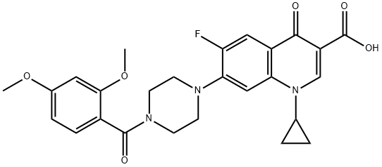 3-Quinolinecarboxylic acid, 1-cyclopropyl-7-[4-(2,4-diMethoxybenzoyl)-1-piperazinyl]-6-fluoro-1,4-dihydro-4-oxo-|1-环丙基-7-[4-(2,4-二甲氧基苯甲酰基)-1-哌嗪基]-6-氟-1,4-二氢-4-氧代-3-喹啉甲酸