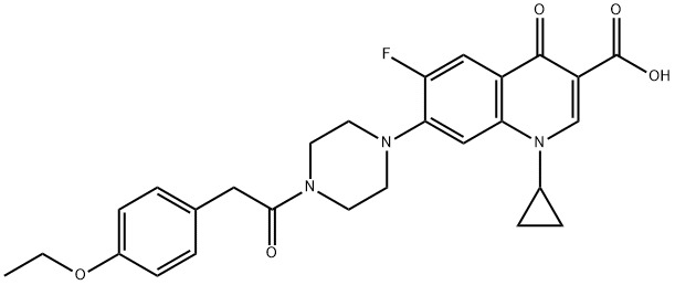 1053951-70-4 3-Quinolinecarboxylic acid, 1-cyclopropyl-7-[4-[2-(4-ethoxyphenyl)acetyl]-1-piperazinyl]-6-fluoro-1,4-dihydro-4-oxo-