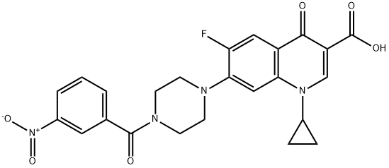 3-Quinolinecarboxylic acid, 1-cyclopropyl-6-fluoro-1,4-dihydro-7-[4-(3-nitrobenzoyl)-1-piperazinyl]-4-oxo-|