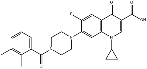 3-Quinolinecarboxylic acid, 1-cyclopropyl-7-[4-(2,3-diMethylbenzoyl)-1-piperazinyl]-6-fluoro-1,4-dihydro-4-oxo- 化学構造式