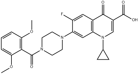 3-Quinolinecarboxylic acid, 1-cyclopropyl-7-[4-(2,6-diMethoxybenzoyl)-1-piperazinyl]-6-fluoro-1,4-dihydro-4-oxo-|