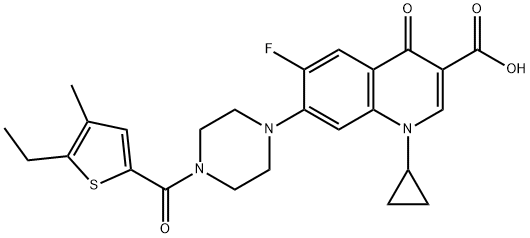 3-Quinolinecarboxylic acid, 1-cyclopropyl-7-[4-[(5-ethyl-4-Methyl-2-thienyl)carbonyl]-1-piperazinyl]-6-fluoro-1,4-dihydro-4-oxo-|