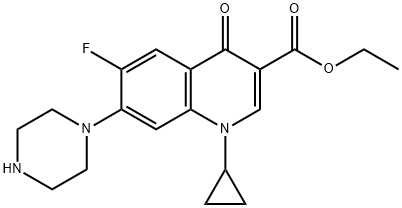 3-Quinolinecarboxylic acid, 1-cyclopropyl-6-fluoro-1,4-dihydro-4-oxo-7-(1-piperazinyl)-, ethyl ester|1-环丙基-6-氟-4-氧代-7-哌嗪基-1,4-二氢-喹啉-3-羧酸乙酯