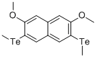 2,7-DIMETHOXY-3,6-BIS(METHYLTELLURO)-NAPHTHALENE 化学構造式