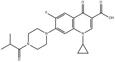 3-Quinolinecarboxylic acid, 1-cyclopropyl-6-fluoro-1,4-dihydro-7-[4-(2-Methyl-1-oxopropyl)-1-piperazinyl]-4-oxo-|1-环丙基-6-氟-1,4-二氢-7-[4-(2-甲基-1-氧代丙基)-1-哌嗪基]-4-氧代-3-喹啉甲酸