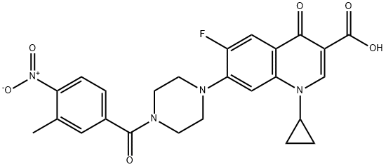 3-Quinolinecarboxylic acid, 1-cyclopropyl-6-fluoro-1,4-dihydro-7-[4-(3-Methyl-4-nitrobenzoyl)-1-piperazinyl]-4-oxo-|