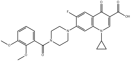 3-Quinolinecarboxylic acid, 1-cyclopropyl-7-[4-(2,3-diMethoxybenzoyl)-1-piperazinyl]-6-fluoro-1,4-dihydro-4-oxo-|