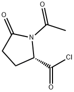 2-Pyrrolidinecarbonylchloride,1-acetyl-5-oxo-,(S)-(9CI),105425-26-1,结构式