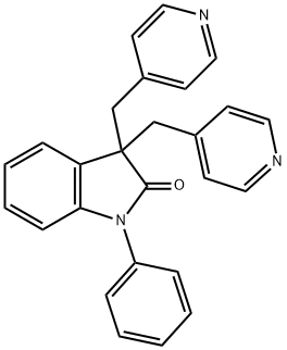 1,3-DIHYDRO-1-PHENYL-3,3-BIS(4-PYRIDINYLMETHYL)-2H-INDOL-2-ONE DIHYDROCHLORIDE Struktur