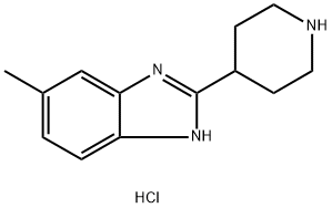 6-甲基-2-(哌啶-4-基)-1H-苯并[D]咪唑二盐酸盐, 1054552-13-4, 结构式