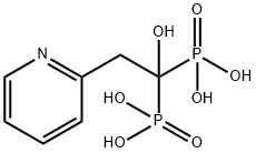 リセドロン酸関連化合物A ([1-ヒドロキシ-2-(2-ピリジニル)エチリデン]ビス(ホスホン酸)) 化学構造式