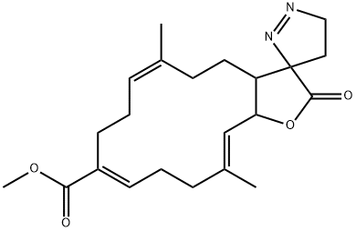 3a,4,4',5,5',8,9,12,13,15a-Decahydro-6,14-dimethyl-2-oxospiro[cyclotetradeca[b]furan-3(2H),3'-[3H]pyrazole]-10-carboxylic acid methyl ester|