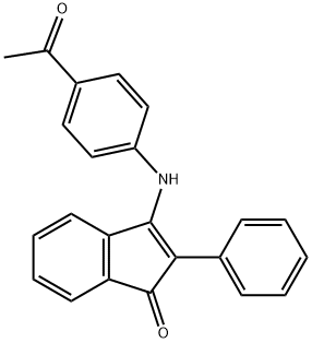3-(4-acetylanilino)-2-phenyl-1H-inden-1-one Struktur