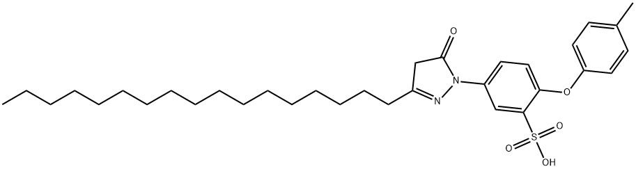 3-Heptadecyl-4-methyl-1-(3-sulfo-4-phenoxyphenyl)-2-pyrazolin-5-one,105489-07-4,结构式