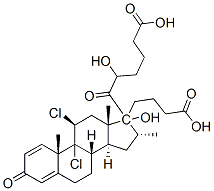 9,11beta-dichloro-17,21-dihydroxy-16alpha-methylpregna-1,4-diene-3,20-dione 17,21-di(butyrate) Structure
