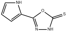 5-(1H-吡咯-2-基)-1,3,4-噁二唑-2-硫醇, 10551-16-3, 结构式