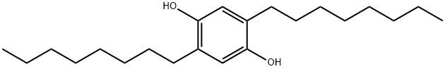 2,5-ジオクチル-1,4-ベンゼンジオール 化学構造式