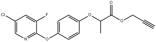 PROPANOICACID,2-[4-[(5-CHLORO-3-FLUORO-2-PYRIDINYL)OXY]PHENOXY]-,2-PROPYNYLESTER Structure