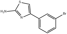 2-氨基-4-(3-溴苯基)噻唑,105512-81-0,结构式