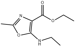 4-Oxazolecarboxylicacid,5-(ethylamino)-2-methyl-,ethylester(9CI) Struktur
