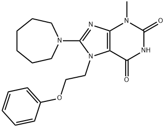 8-(Hexahydro-1H-azepin-1-yl)-3,7-dihydro-3-methyl-7-(2-phenoxyethyl)-1 H-purine-2,6-dione|