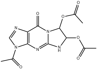 9H-Imidazo[1,2-a]purin-9-one,  3-acetyl-6,7-bis(acetyloxy)-3,4,6,7-tetrahydro-  (9CI) Structure