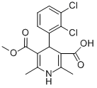 4-(2,3-二氯苯基)-2,6-二甲基-1,4-二氢吡啶-3,5-二羧酸单甲酯,105580-45-8,结构式