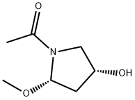 3-Pyrrolidinol, 1-acetyl-5-methoxy-, (3R-cis)- (9CI) Structure