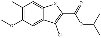 Benzo[b]thiophene-2-carboxylic acid, 3-chloro-5-Methoxy-6-Methyl-, 1-Methylethyl ester|