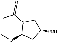 3-Pyrrolidinol, 1-acetyl-5-methoxy-, (3R-trans)- (9CI) 结构式