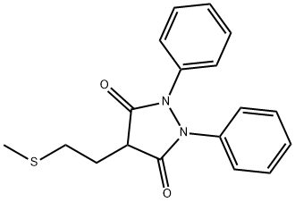 4-[2-(Methylsulfanyl)ethyl]-1,2-diphenyl-3,5-pyrazolidinedione Structure