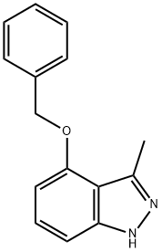 4-(ベンジルオキシ)-3-メチル-1H-インダゾール 化学構造式
