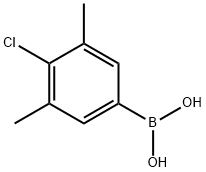 3,5-DIMETHYL-4-CHLOROPHENYLBORONIC ACID 结构式
