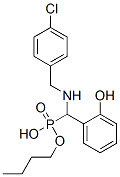 α-[N-(p-クロロベンジル)アミノ]-o-ヒドロキシベンジルホスホン酸水素ブチル 化学構造式