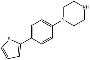 1-(4-(Thiophen-2-yl)phenyl)piperazine 化学構造式