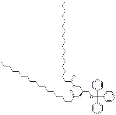 [R,(-)]-1-O,2-O-ジステアロイル-3-O-トリチル-D-グリセロール 化学構造式