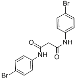 N、 N''-双-(4-溴苯基)-丙二酰胺 结构式