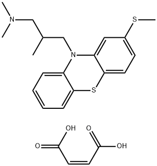 10-[3-(dimethylammonio)-2-methylpropyl]-2-(methylthio)-10H-phenothiazinium maleate,1057-84-7,结构式